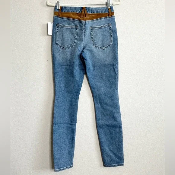 NWT Good American Good Legs Suede Mix Jeans Size 4 - Picture 9 of 12